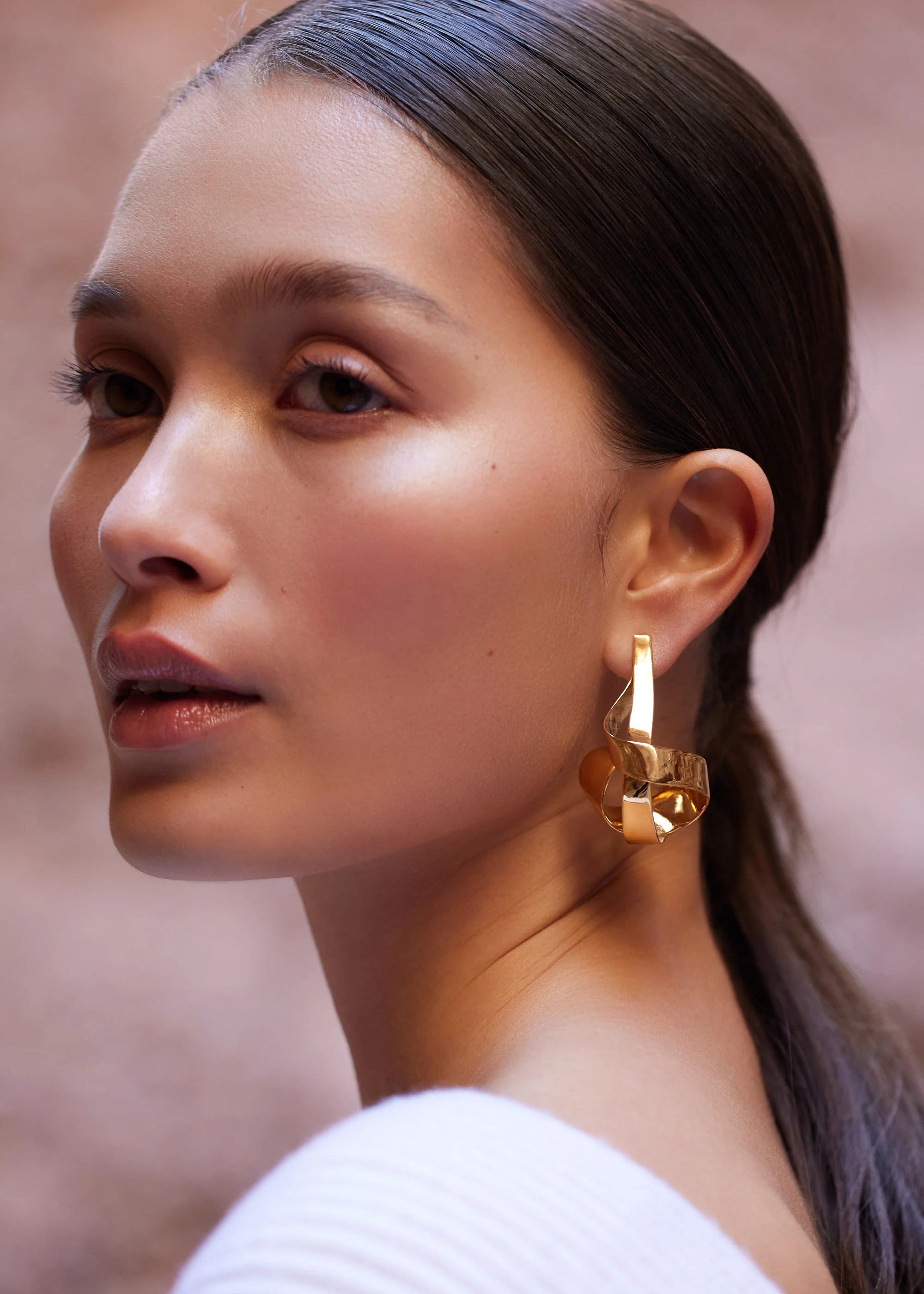 Boucles d’oreilles Spirales Éole - Dorée à l’or 24 carats - Image 3