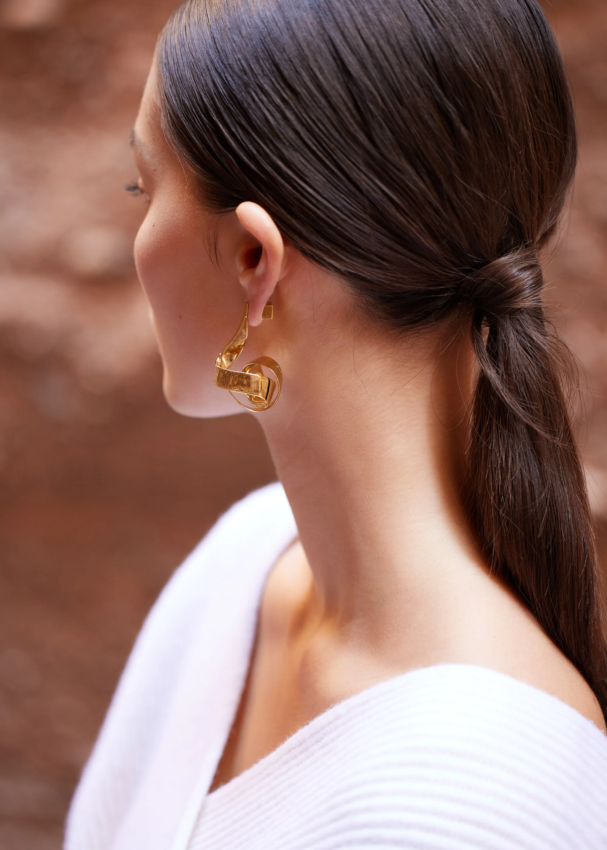 Boucles d’oreilles Spirales Éole - Dorée à l’or 24 carats - Image 6