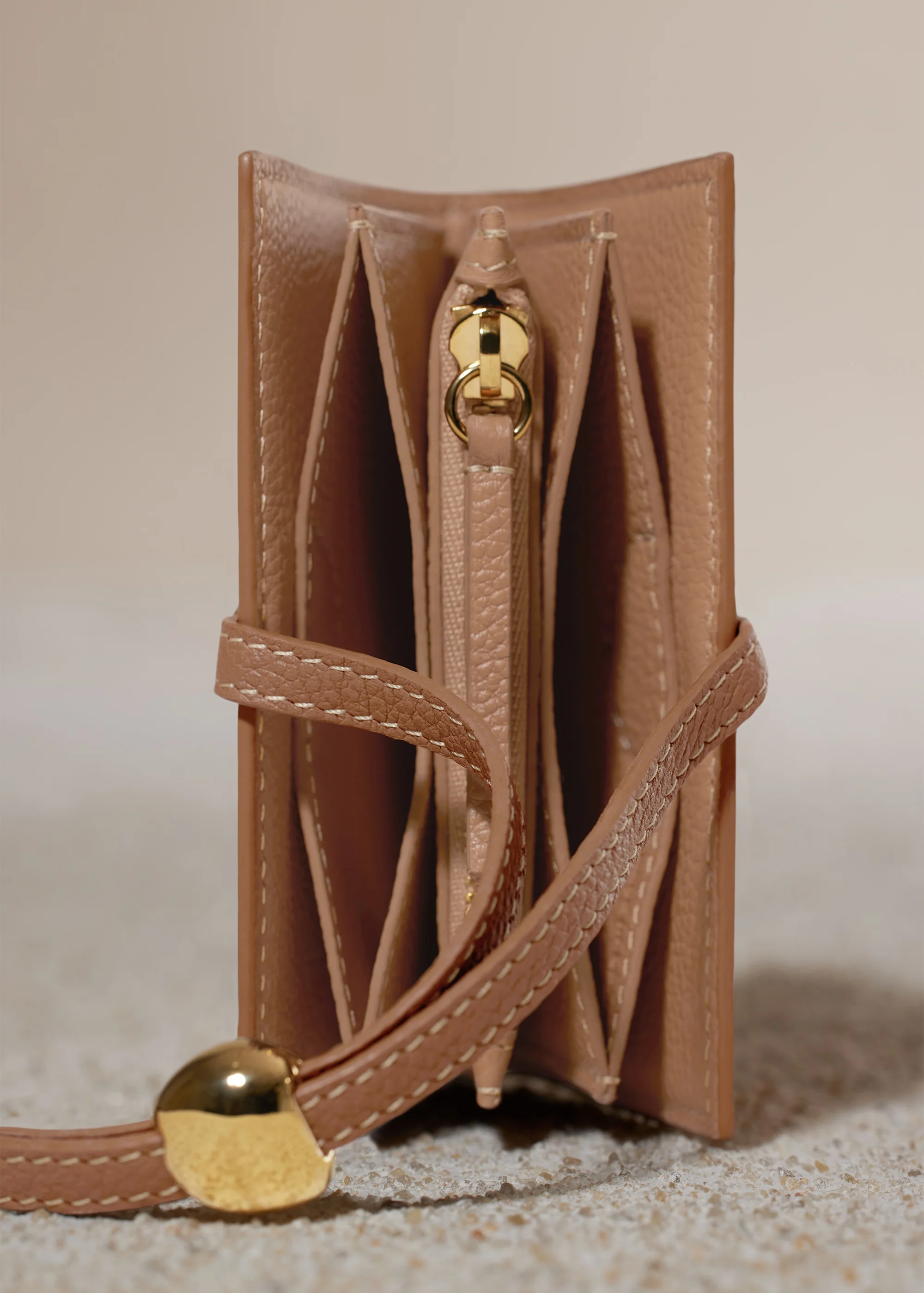 Porte cartes Kayé - Duo Camel Grainé - Image 5