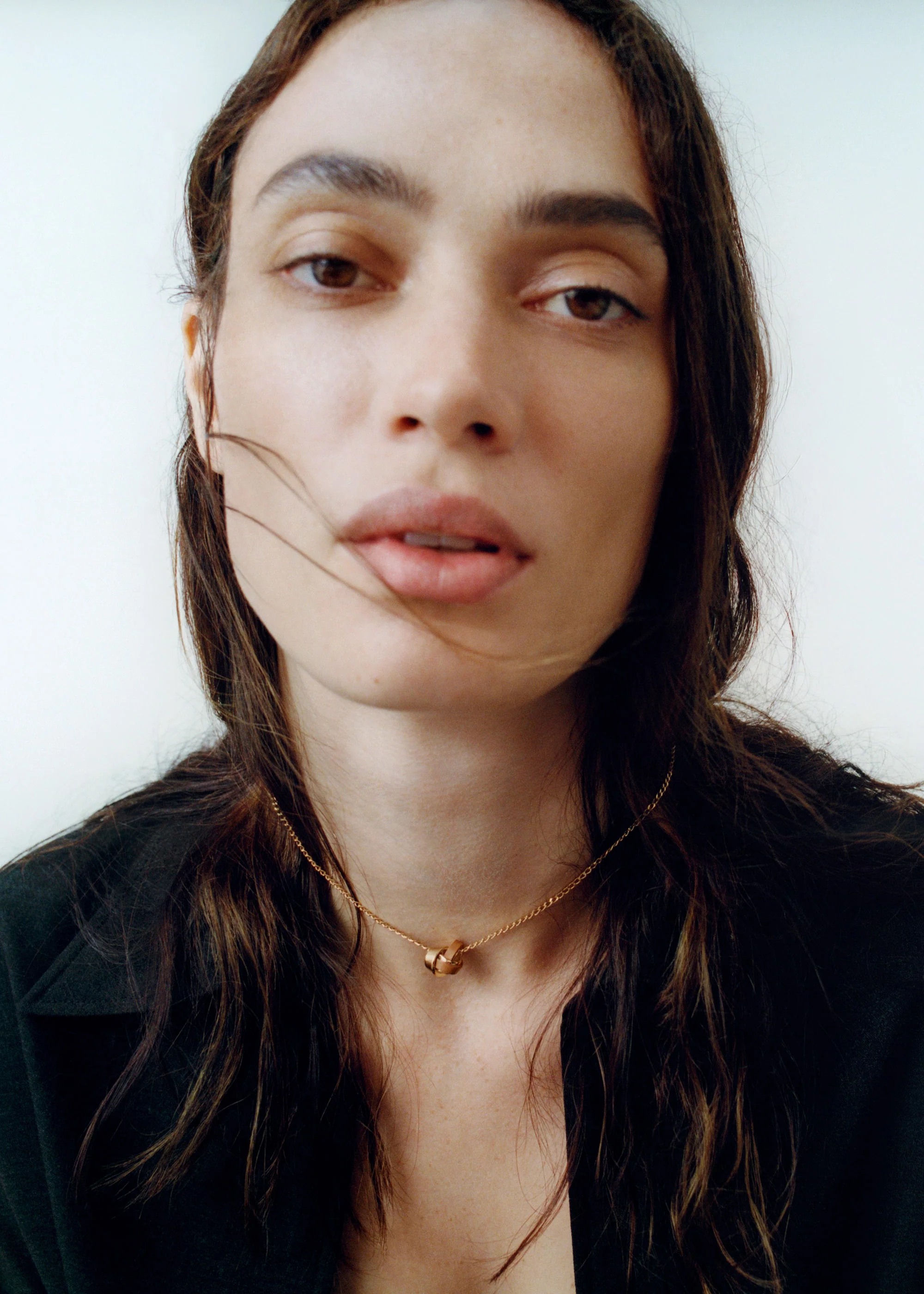 Collier Ormé - Dorée Cuir Camel - Image 4